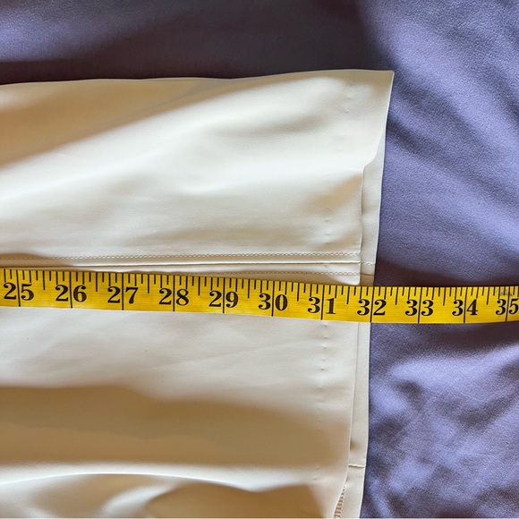 Zara Cream Long-Sleeve Stretch Mini Dress - NWT - Seam Details - Size Small - Picture 7 of 9